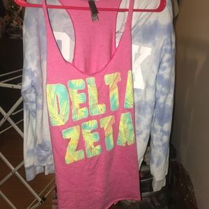 delta zeta pink top